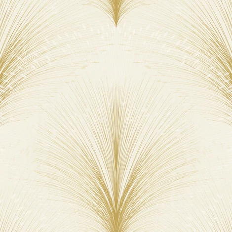 York Metál fényes modern krém-arany vlies tapéta Papyrus Plume Ivory 68,58 cm X 8,22 m