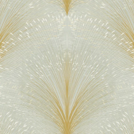 York Metál fényes modern zöld vlies tapéta Papyrus Plume Sage 68,58 cm X 8,22 m