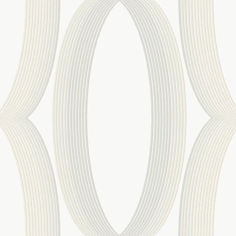 York Ellipszis mintás fehér-bézs vlies tapéta Progression Ogee White 68,58 cm X 8,22 m