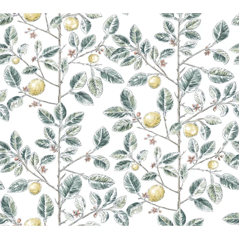 York Monokróm citromfás zöld vlies tapéta Limoncello Toile Forest 68,58 cm X 8,22 m