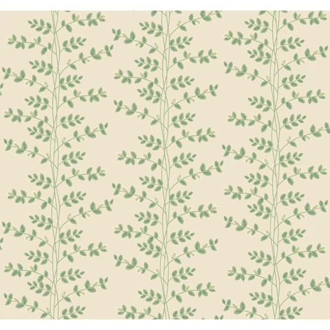 York Kúszó levelek bézs-zöld vlies tapéta arany részletekkel Climbing Vine Linen 68,58 cm X 8,22 m