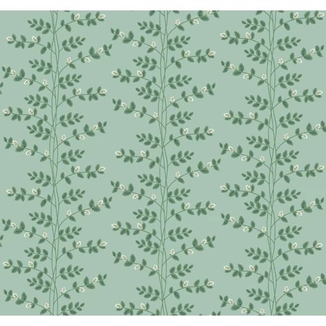 York Kúszó levelek kékeszöld vlies tapéta arany részletekkel Climbing Vine Soft Teal 68,58 cm X 8,22 m
