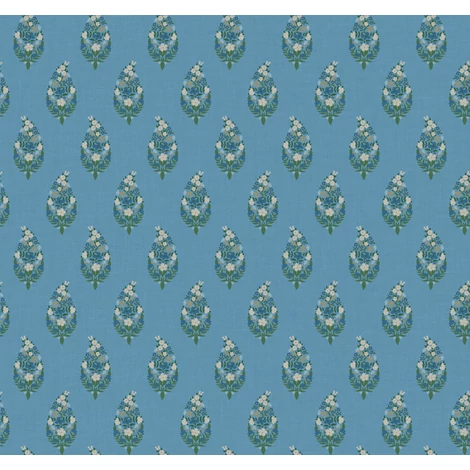 York Virágos kasmír mintás kék vlies tapéta Paisley Blue 68,58 cm X 8,22 m