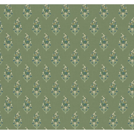 York Virágos kasmír mintás zöld vlies tapéta Paisley Green 68,58 cm X 8,22 m