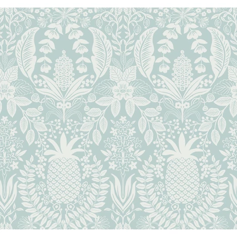 York Ananászos damaszk mintás világoskék vlies tapéta Pineapple Damask Light Blue 68,58 cm X 8,22 m