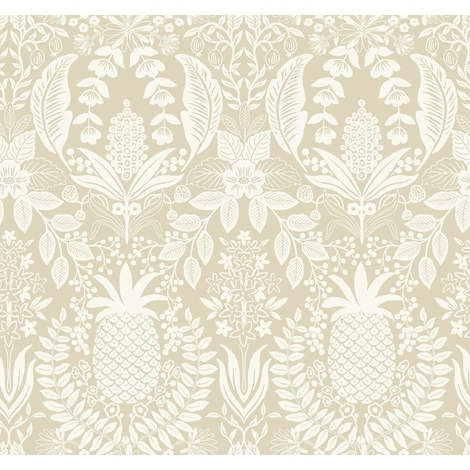 York Ananászos damaszk mintás bézs vlies tapéta Pineapple Damask Linen 68,58 cm X 8,22 m