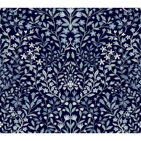 York Vadvirágos kék vlies tapéta Garden Terrace Blues  68,58 cm X 8,23 m