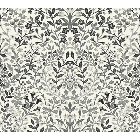 York Vadvirágos fekete-fehér vlies tapéta Garden Terrace Black/White 68,58 cm X 8,23 m