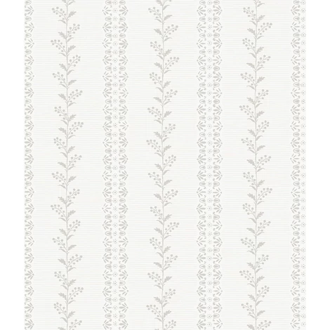 York Csíkos virágos szürke vlies tapéta Everleigh Gray 52 cm X 10 m