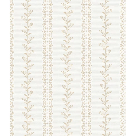 York Csíkos virágos okkersárga vlies tapéta Everleigh Ochre 52 cm X 10 m