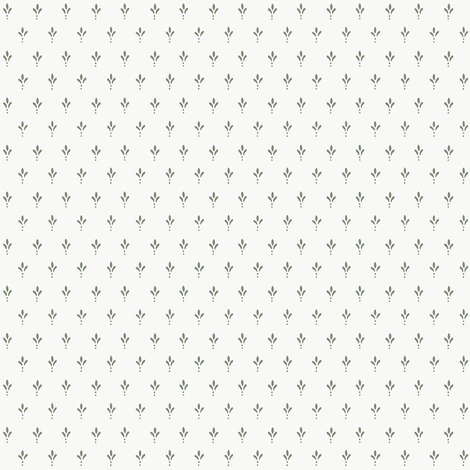 York Apró mintás romantikus zöld-fehér vlies tapéta Charm Green On White 52 cm X 10 m
