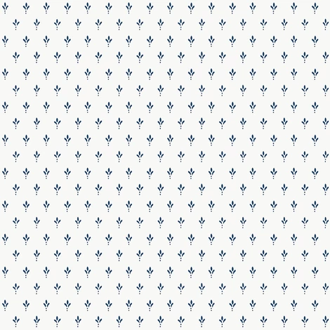 York Apró mintás romantikus kék-fehér vlies tapéta Charm Navy On White 52 cm X 10 m