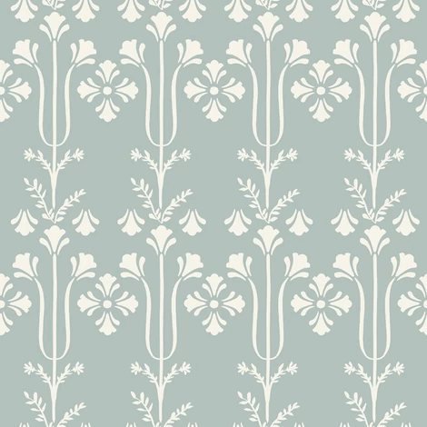 York Koloniál stílusú kék vlies tapéta Lydia Blue 52 cm X 10 m