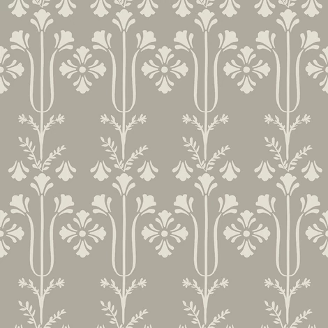 York Koloniál stílusú barna vlies tapéta Lydia Taupe 52 cm X 10 m