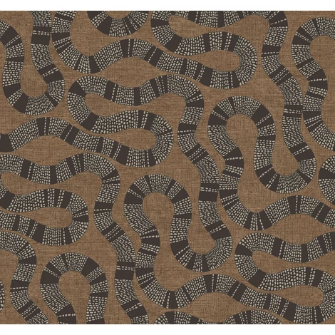 York Barna modern vlies tapéta kígyózó mintával Ophidia Brown 68,58 cm X 8,22 m
