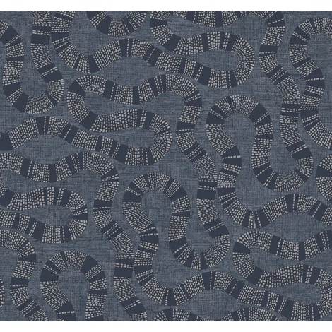 York Kék modern vlies tapéta kígyózó mintával Ophidia Navy 68,58 cm X 8,22 m