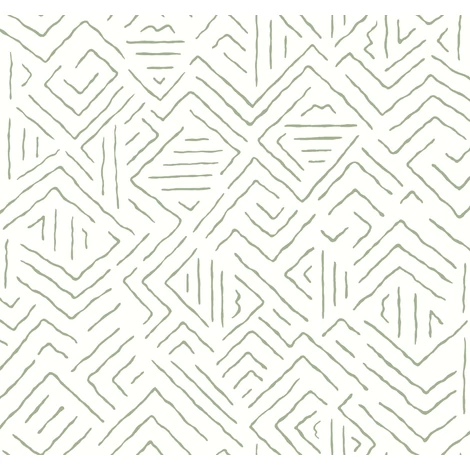 York Geometriai mintás zöld vlies tapéta Sirih Sage 68,58 cm  X 8,22 m