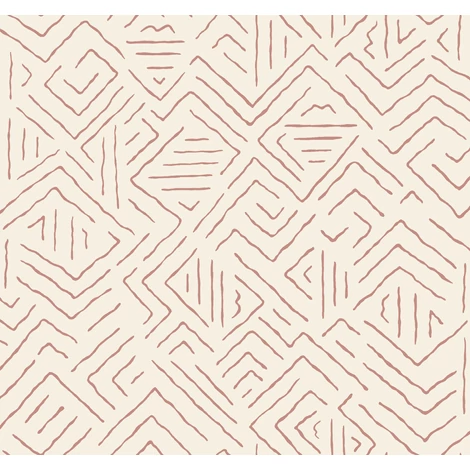 York Geometriai mintás terrakotta vlies tapéta Sirih Sedona 68,58 cm  X 8,22 m