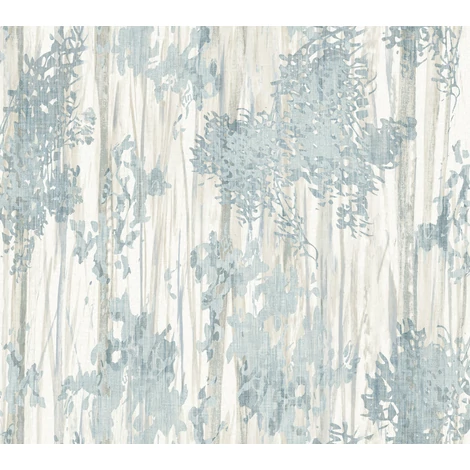 York Akvarelles erdei fákat ábrázoló kék vlies tapéta Aspen Grove Blue 68,58 cm X 8,22 m
