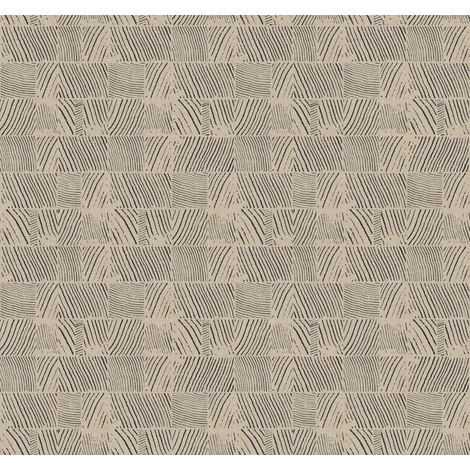 York Faerezetes modern barna-fekete vlies tapéta Woodcut Black-Linen 68,58 cm X 8,22 m