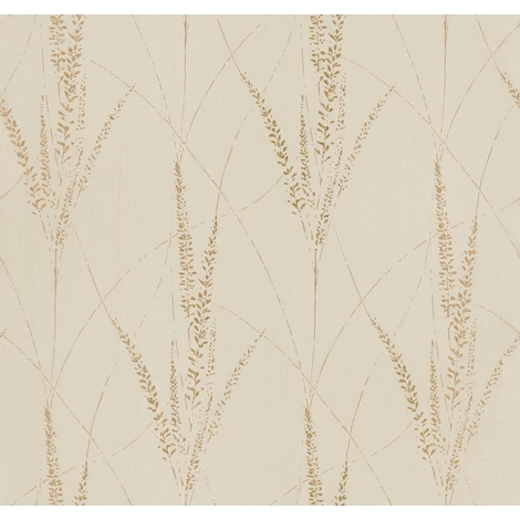 York Kalász mintás barna vlies tapéta arany részletekkel Graceful Willow Pale Straw 68,58 cm X 8,22 m