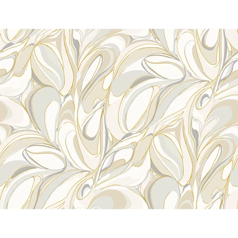 York Absztrakt mintás bézs vlies tapéta arany részletekkel Achate Beige Grey 68,58 cm X 8,22 m