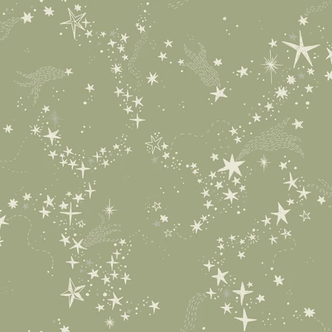 York Csillagos zöld vlies gyerek tapéta Stjärnhimmel Green 53 cm X 10 m