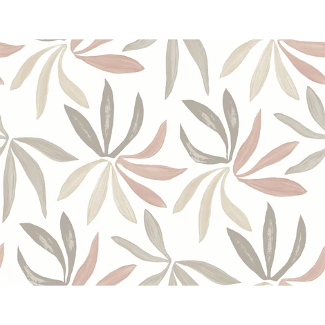 York Modern levélmintás pasztell barna vlies tapéta Little Garden Nude Blush 68,58 cm X 8,22 m