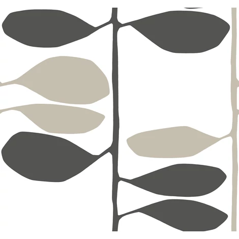 York Szőlőtőkét ábrázoló modern fekete-bézs vlies tapéta Sculpted Vines Carbon & Linen 68,58 cm X 8,22 m