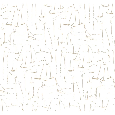 York Vitorlásokat ábrázoló modern arany vlies tapéta Vermillion Coast Gold 68,58 cm X 8,22 m