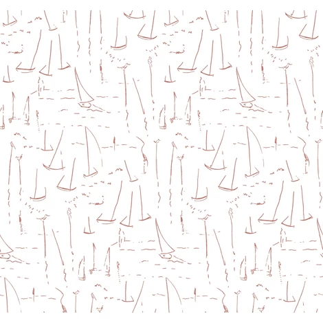 York Vitorlásokat ábrázoló modern piros vlies tapéta Vermillion Coast Vermillion 68,58 cm X 8,22 m