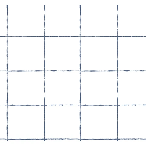 York Kék kockás vlies tapéta La Vitre Plaid Ultramarine 68,58 cm X 8,22 m