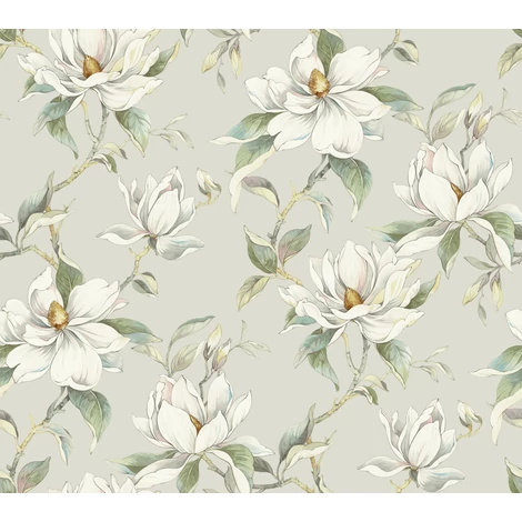 York Magnóliás szürke vlies tapéta Garden Jewels Warm Grey 68,58 cm X 8,22 m