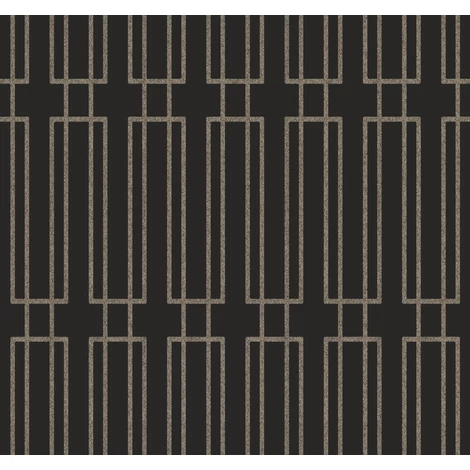 York Art deco stílusú fekete-arany vlies tapéta csillámló üveggyöngyökkel Terrace Black 68,58 cm X 8,22 m
