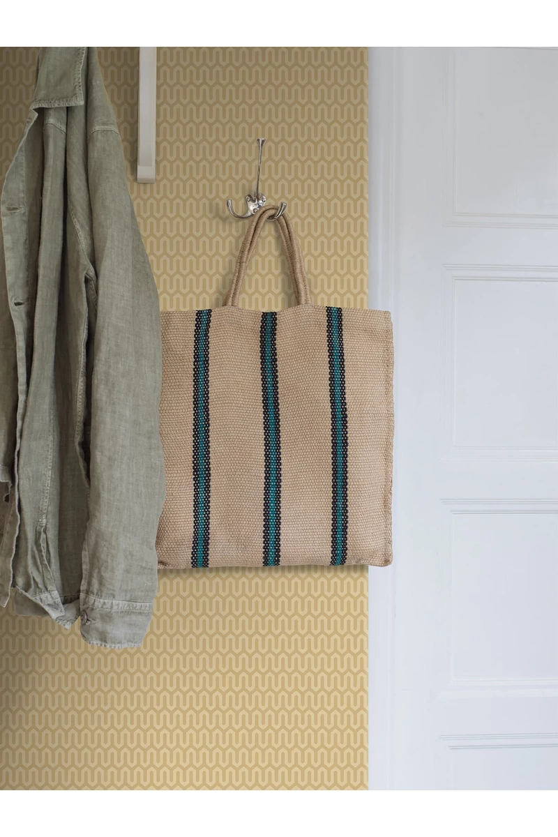 Boras Geometriai mintás modern sárga vlies tapéta Arne Jacobsen Ypsilon Yellow 53 cm X 10 m