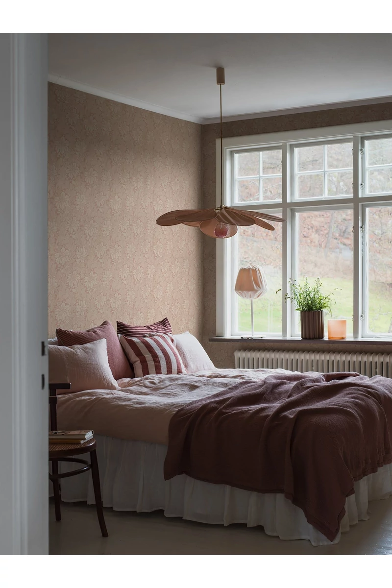 Boras Vintage virágos rózsaszín vlies tapéta Acanthus Pink 53 cm X 10 m