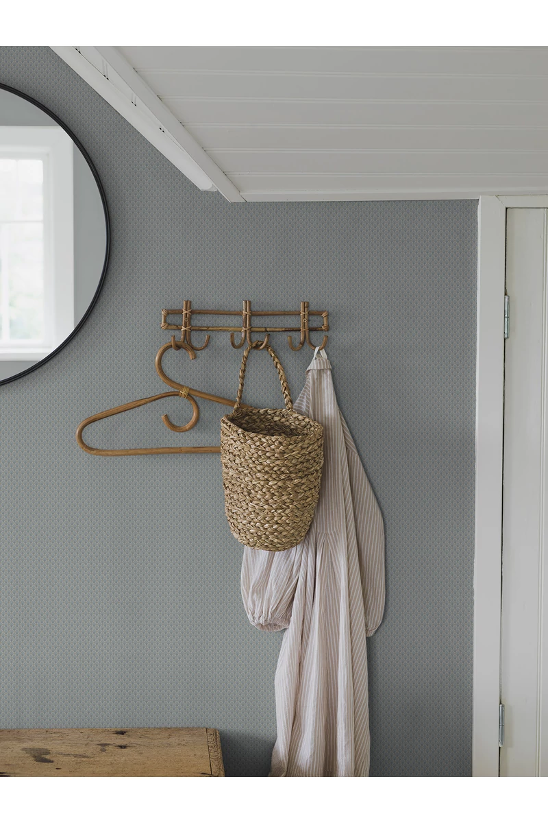 Boras Geometriai mintás szürkés kék vlies tapéta Fredrika Blue 53 cm X 10 m