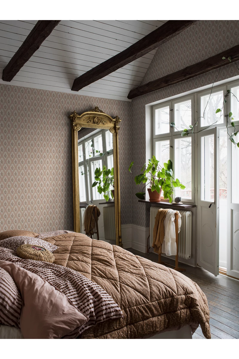 Boras Klasszikus medalion mintás rózsaszín vlies tapéta Eternal Flower Pink 53 cm X 10 m