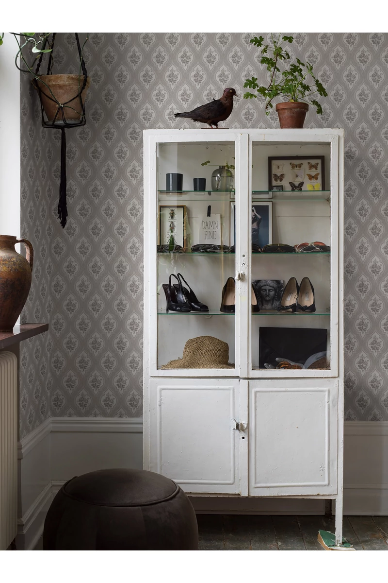 Boras Klasszikus medalion mintás bézs vlies tapéta Eternal Flower Beige 53 cm X 10 m