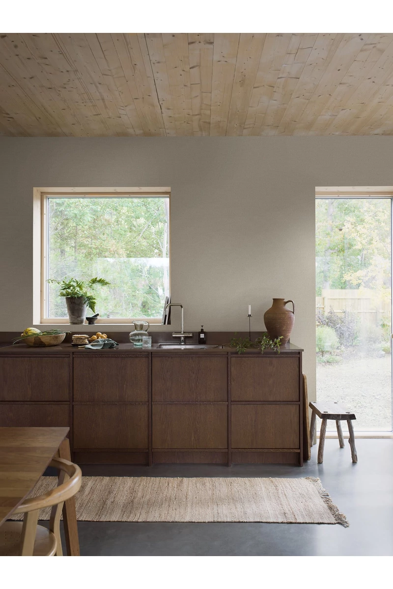 Boras Apró rácsos skandináv szürke vlies tapéta Willowherb Grey 53 cm X 10 m