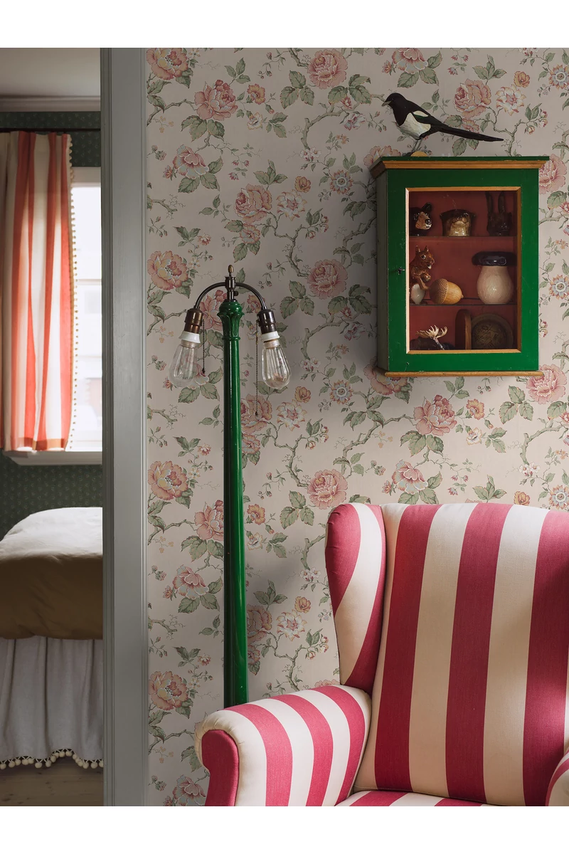 Boras Romantikus rózsás rózsaszín vlies tapéta Rosenträd Pink 49 cm X 10 m