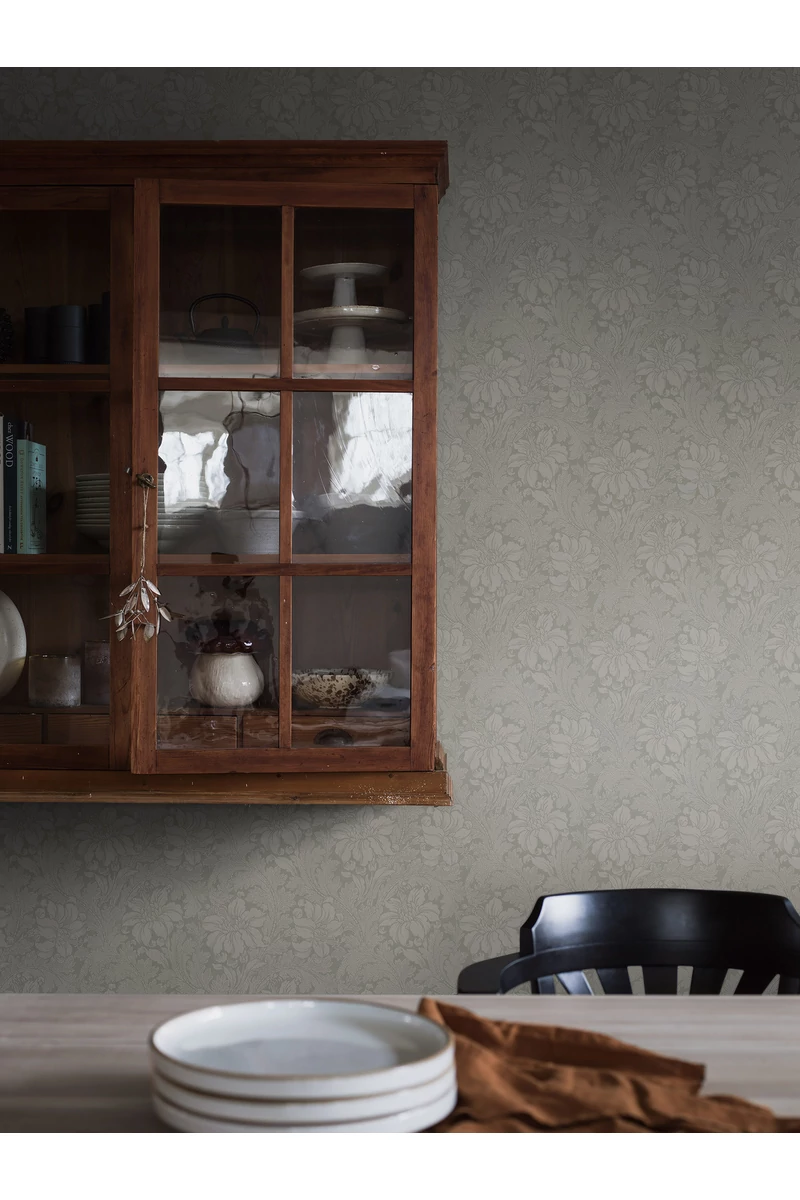 Boras Vintage virágos bézs vlies tapéta Acanthus Beige 53 cm X 10 m