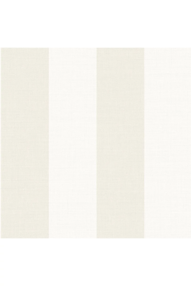 Casadeco Szövethatású széles csíkos bézs vinyl tapéta Williamsburg Rayure Blanc/Beige 53 cm X 10 m