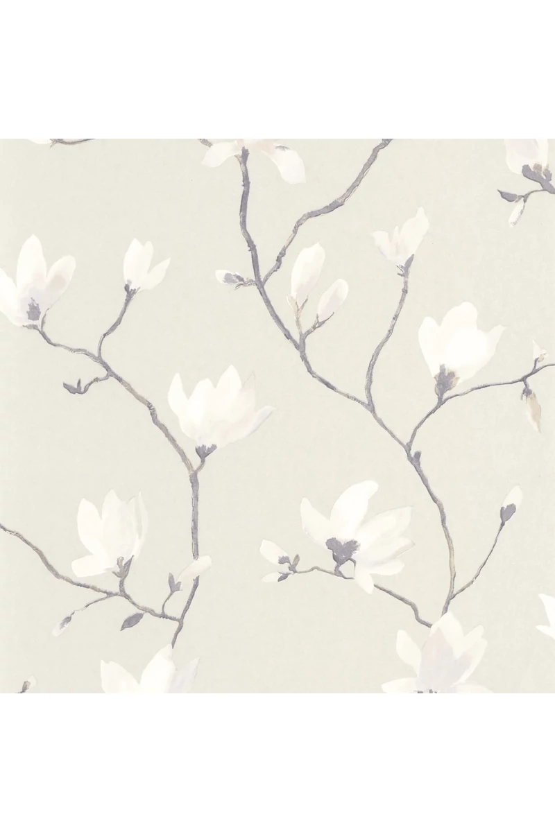 Casadeco Magnóliás fehér vlies tapéta Florescence Suzhou Blanc Coton 53 cm X 10 m