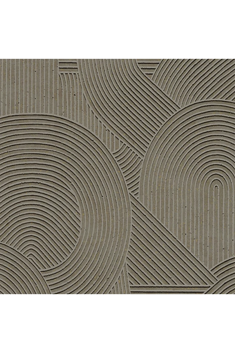 Casadeco 3D hatású modern vonalmintás zöld vlies tapéta Jardin Des Pierres Vert Taiga 53 cm X 10 m