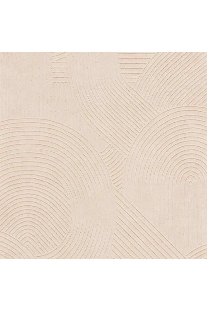 Casadeco 3D hatású modern vonalmintás bézs vlies tapéta Jardin Des Pierres Beige Sable 53 cm X 10 m