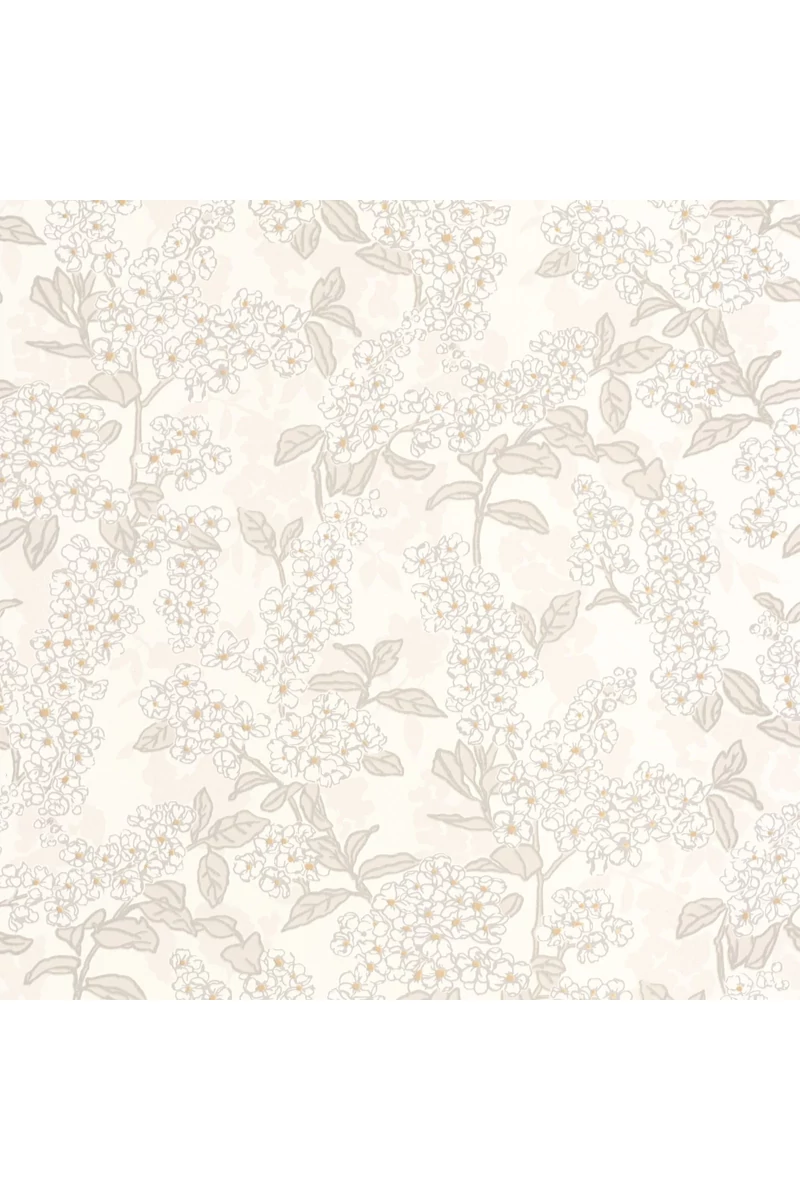 Casadeco Cseresznyevirágos törtfehér vlies tapéta Ume Blanc Coton 53 cm X 10 m