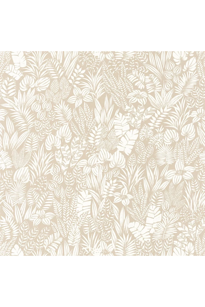 Casadeco Egzotikus levélmintás bézs vinyl tapéta Napa Valley Naturel 53 cm X 10 m