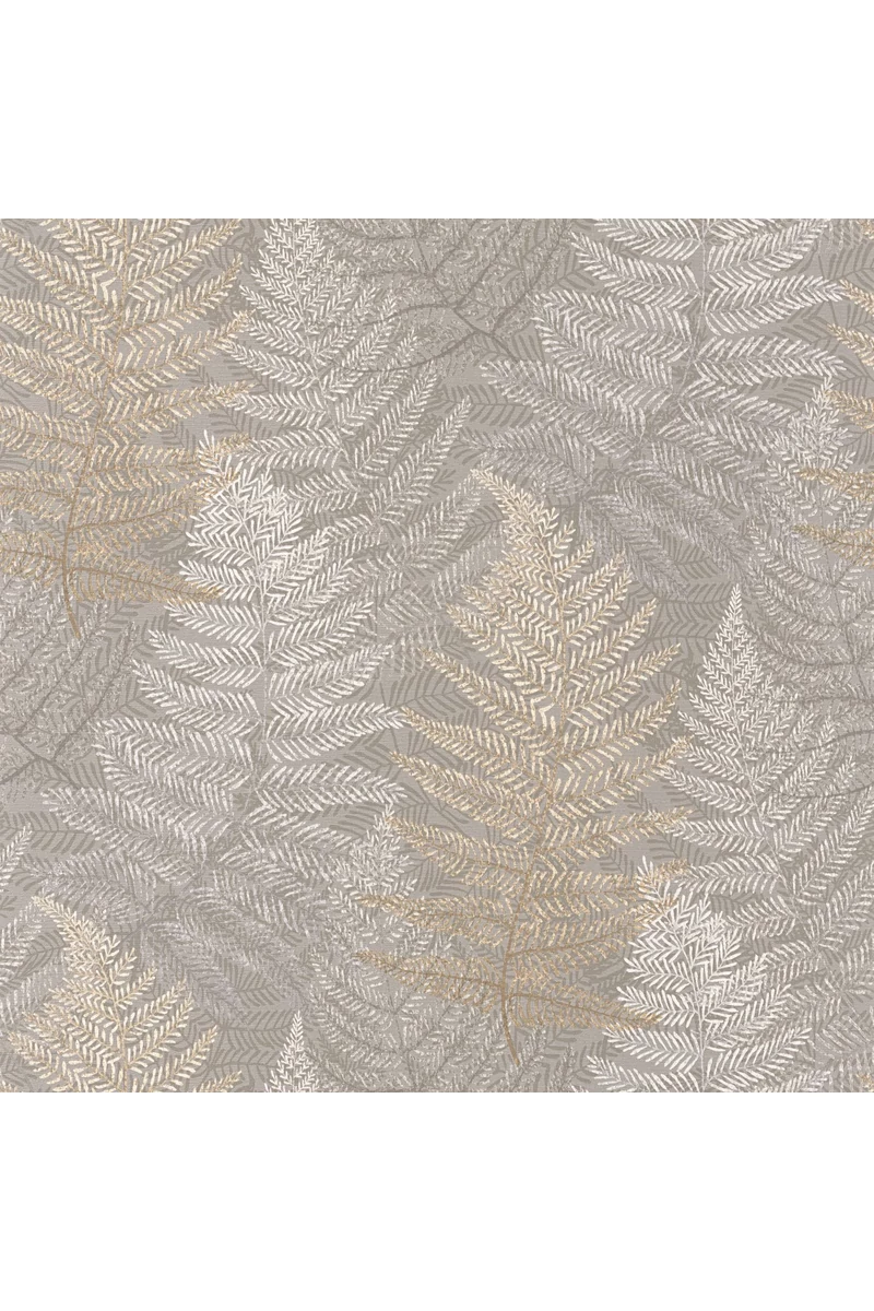 Casadeco Páfrány mintás barna vinyl tapéta Yosemite Naturel 53 cm X 10 m