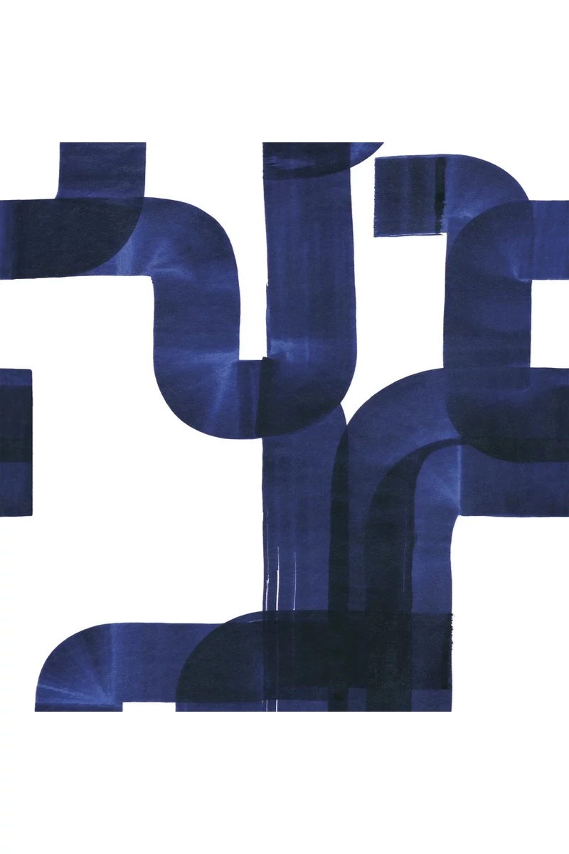 Casadeco Absztrakt mintás modern kék vlies poszter tapéta Abstract Indigo 50 cm X 3 m